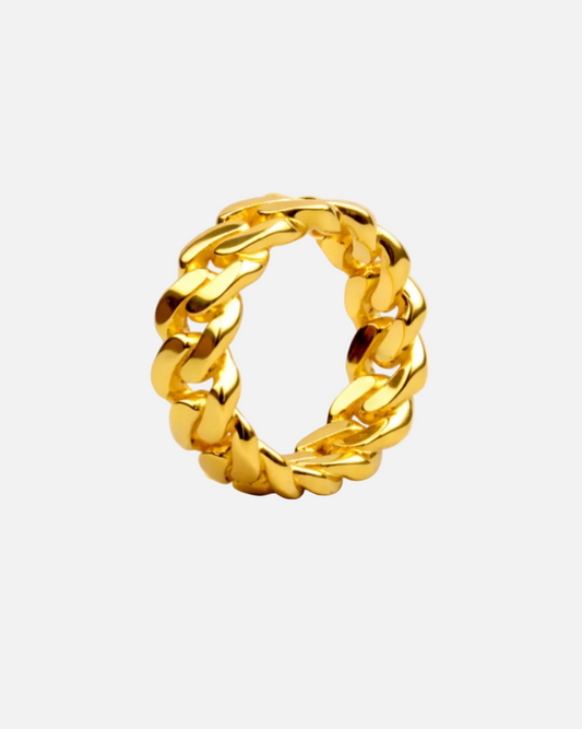 Cuban Gold Band Ring