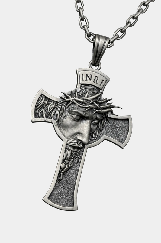Jesus Face Cross Pendant