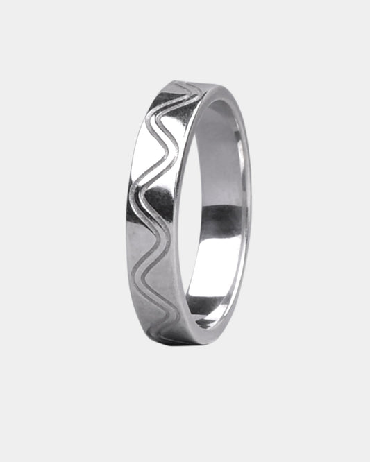 Aesthetic Wave Band Ring