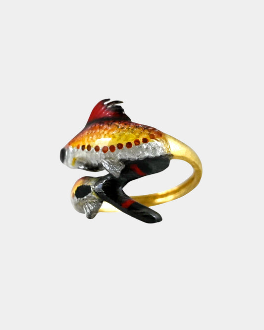 Antique Color Plated Fish Ring