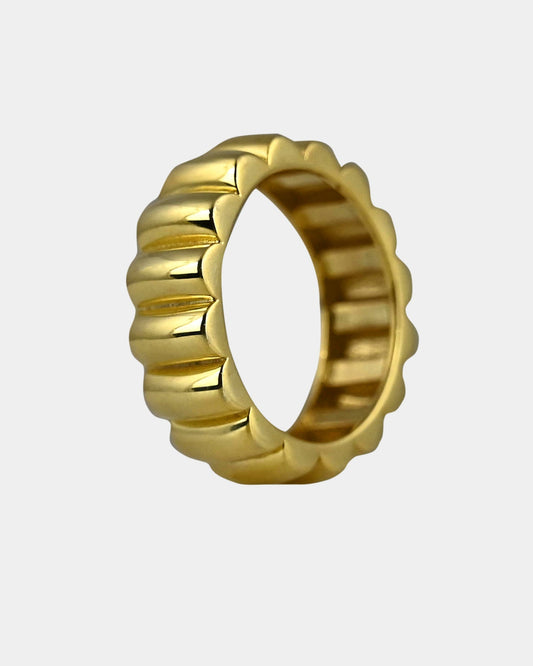 Wave Gold Band Ring