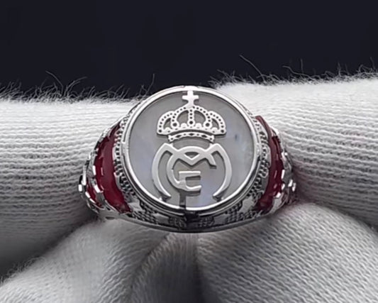 A Custom Real Madrid Gemstone Ring – Where Passion Meets Celestial Glow