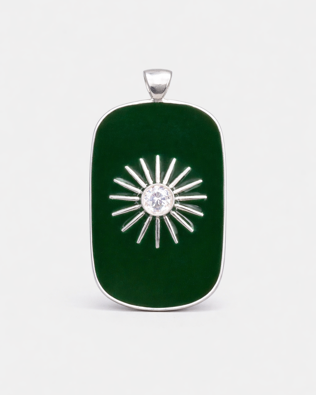 Aesthetic White Diamond Sun pendant