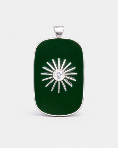Aesthetic White Diamond Sun pendant