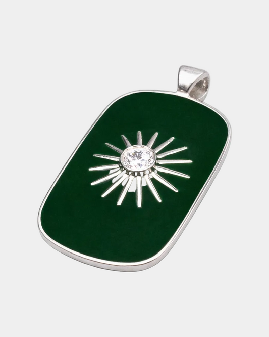 Aesthetic White Diamond Sun pendant