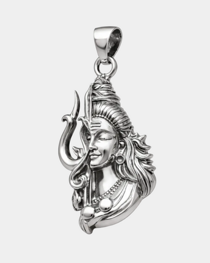 Ardhanarishvara Silver Pendant
