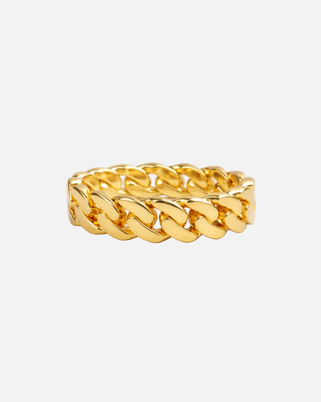 Cuban Gold Band Ring