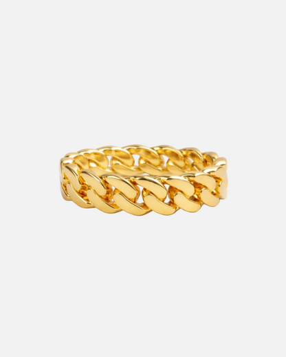 Cuban Gold Band Ring