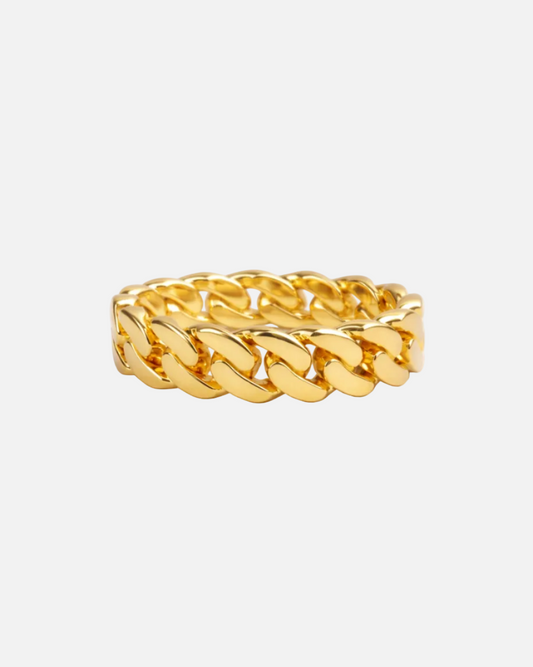Cuban Gold Band Ring