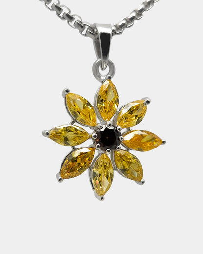 Sunflower Diamond Necklace