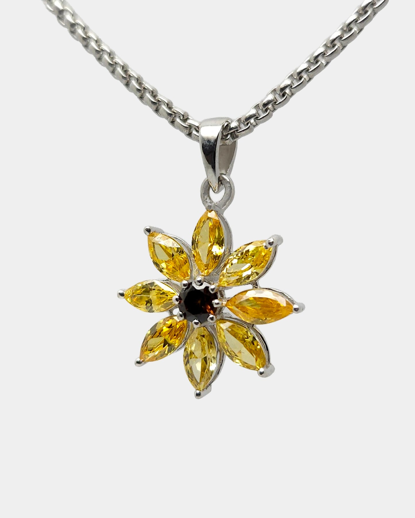 Sunflower Diamond Necklace