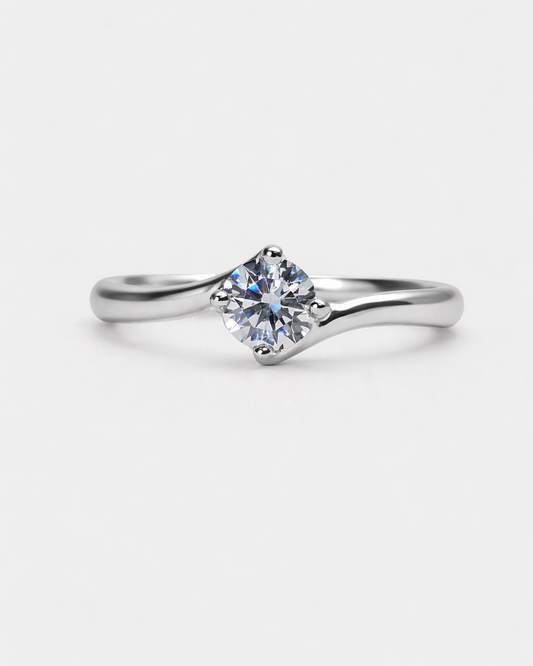 Floating Diamond Promise Ring