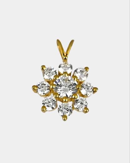 Floral Diamond charm pendant