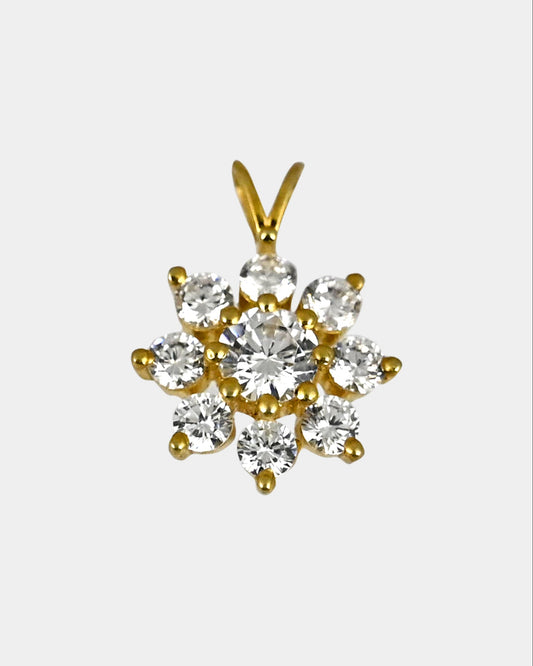 Floral Diamond charm pendant