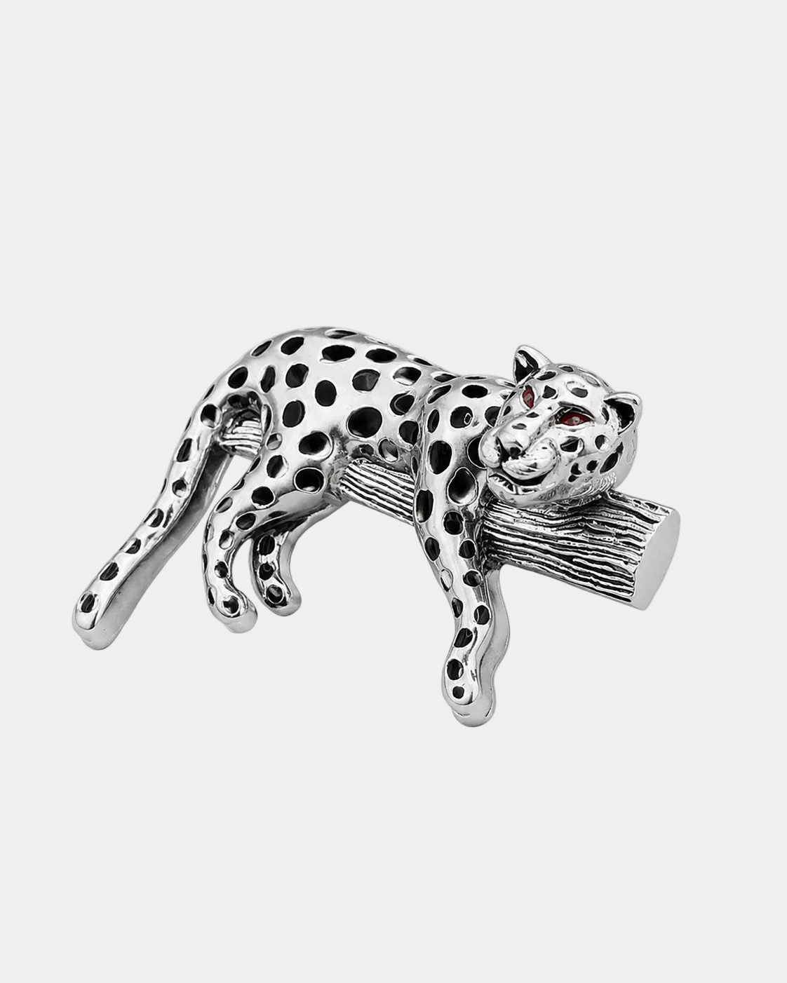 The Watchful Leopard Brooch
