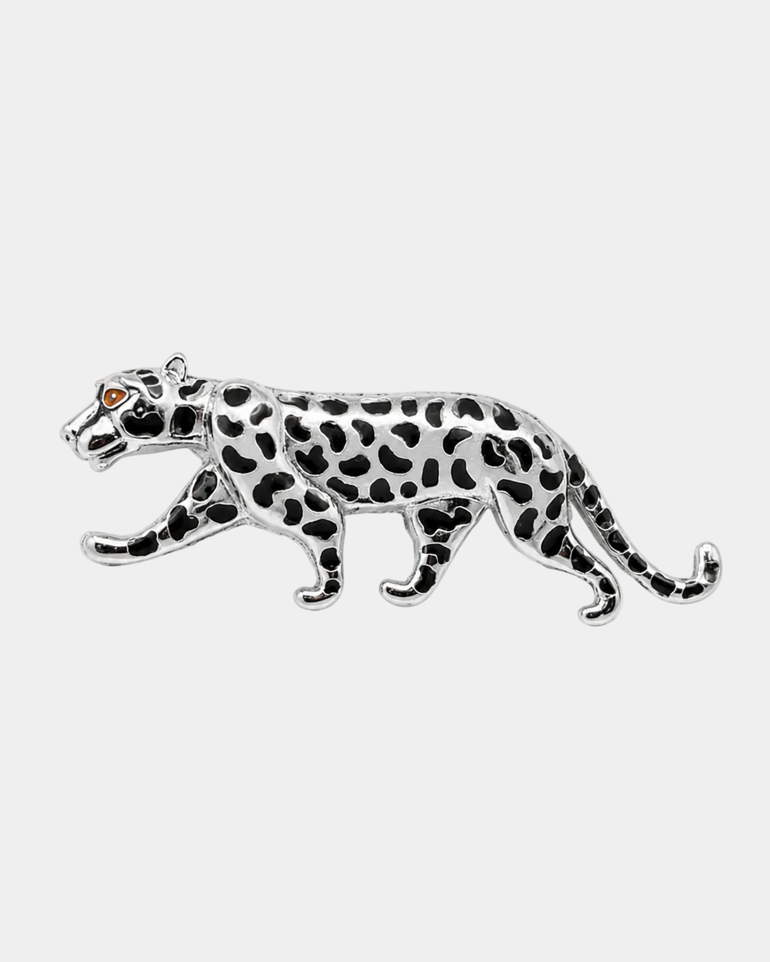 Silver Panther Brooch