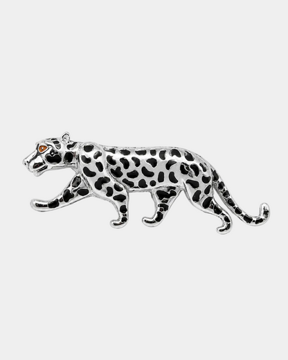 Silver Panther Brooch