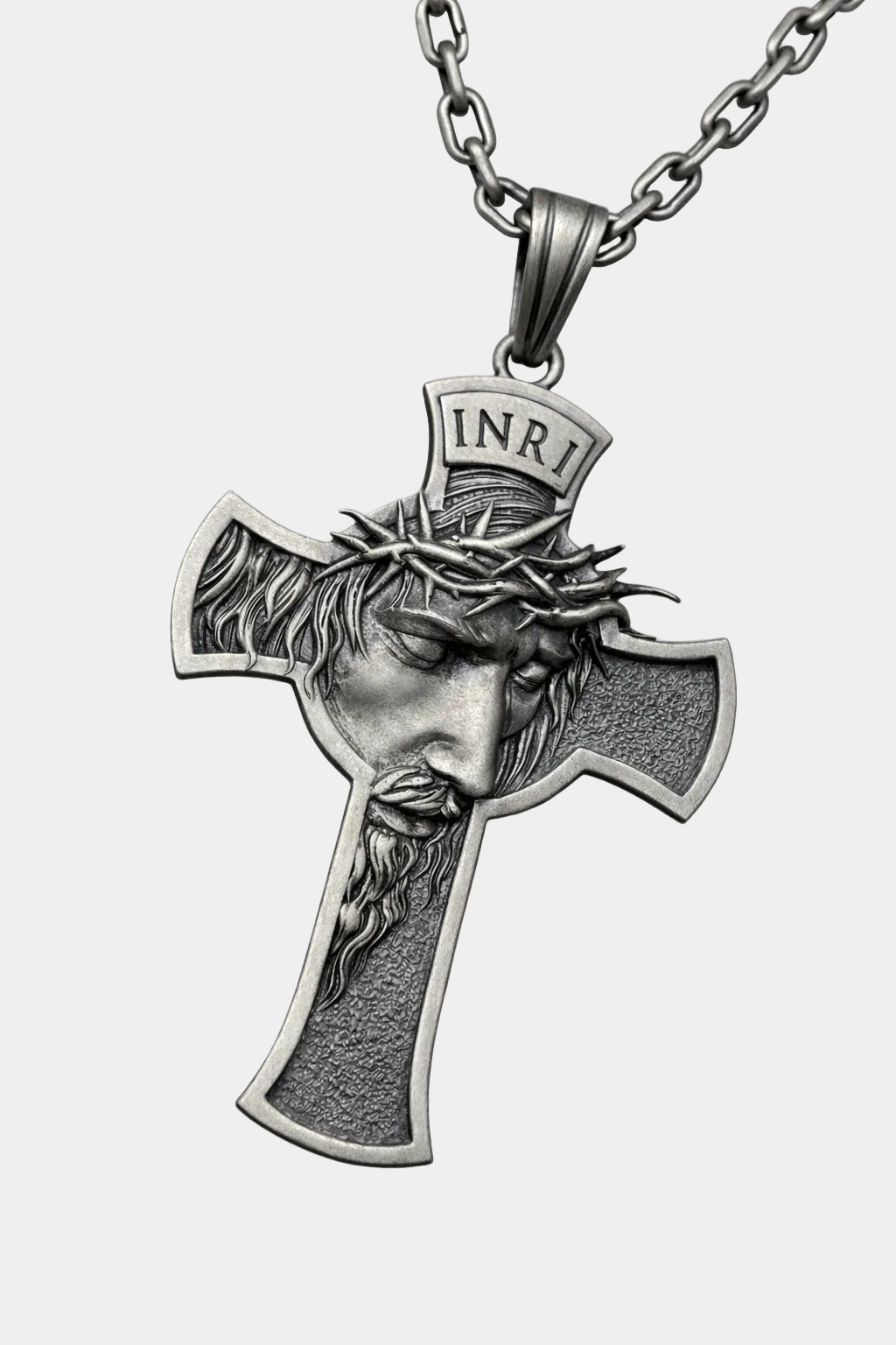 Jesus Face Cross Pendant