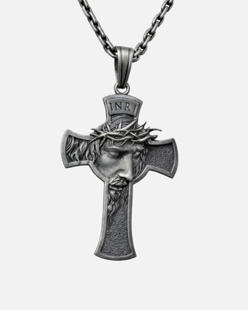 Jesus Face Cross Pendant