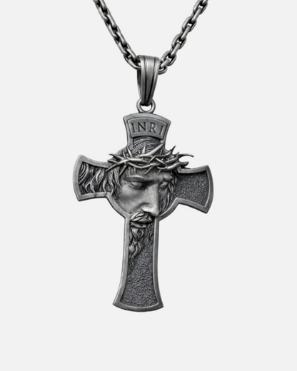 Jesus Face Cross Pendant