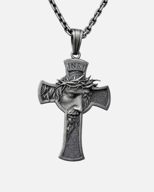 Jesus Face Cross Pendant