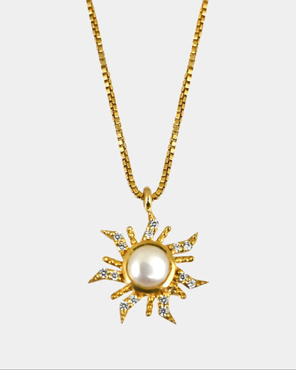Pearl Sun Gold pendant