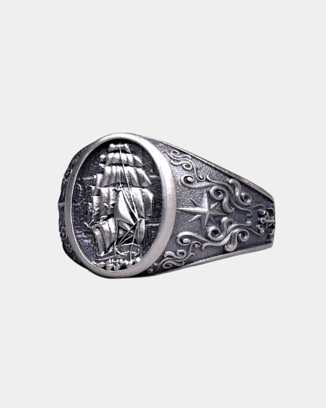 Vintage Pirate Ship Ring