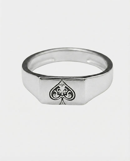 Ace of Spade Signet Ring