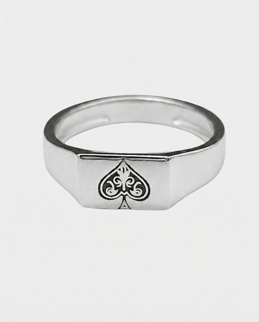 Ace of Spade Signet Ring