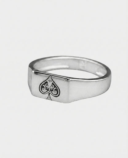 Ace of Spade Signet Ring
