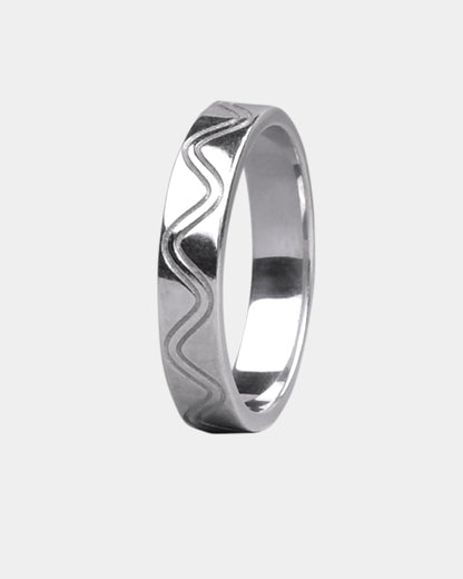 Aesthetic Wave Band Ring