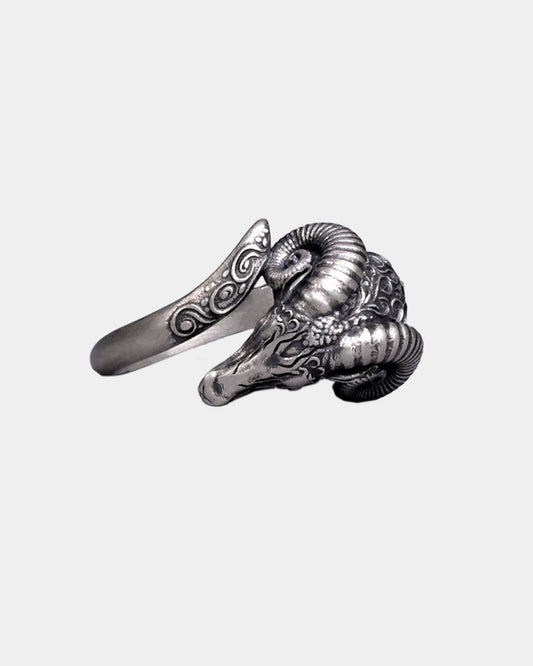 Antique Aries Goat Head Ring