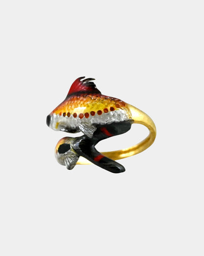 Antique Color Plated Fish Ring