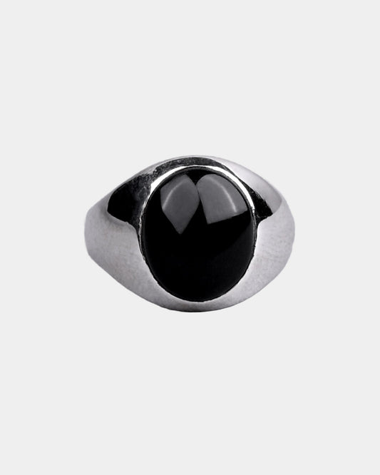 Black Onyx Oval Ring