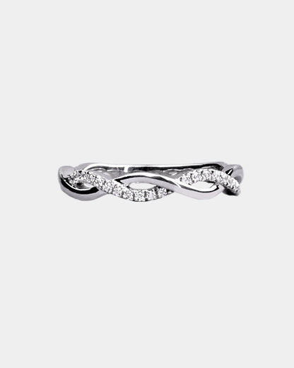 Infinity Diamond Studded Promise Ring