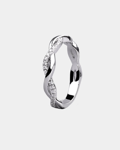 Infinity Diamond Studded Promise Ring