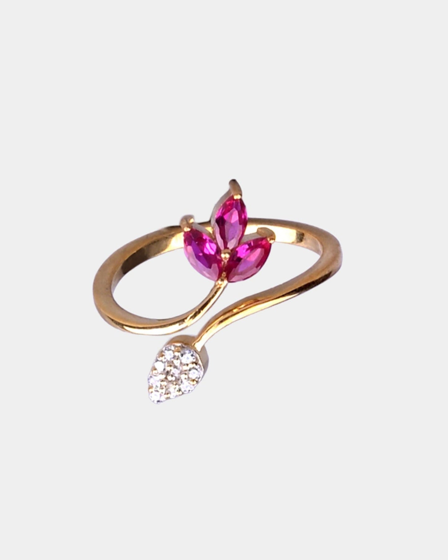 Nature Blooming Ruby Ring