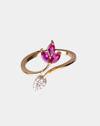 Nature Blooming Ruby Ring
