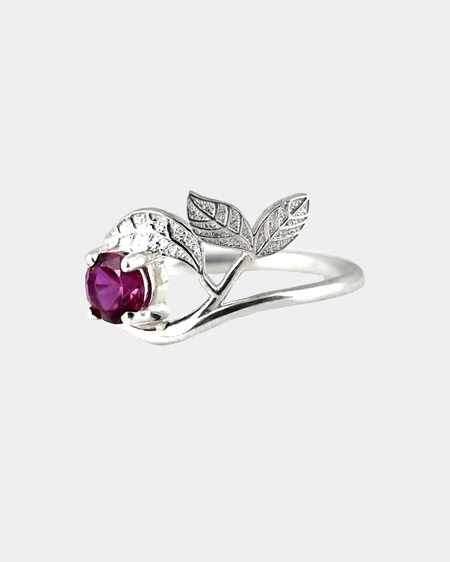 Nature Floral Ruby Ring