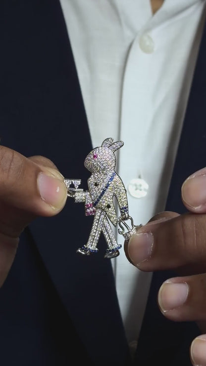 Gentleman Hare Brooch