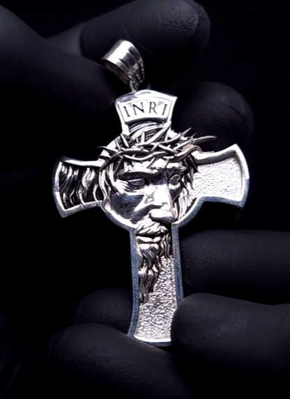 Jesus Face Cross Pendant