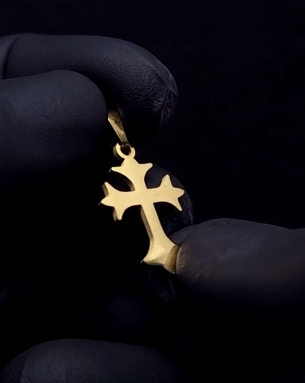 Minimalistic Cross Gold Pendant