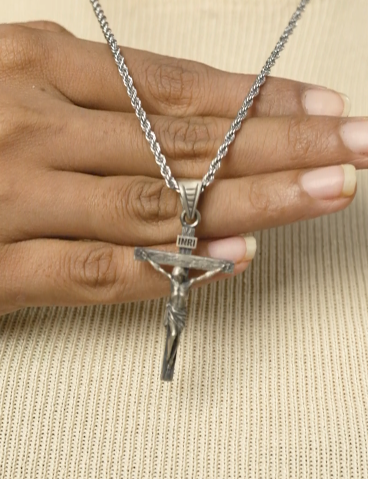 Minimalistic Jesus Cross pendant