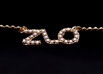 SRK inspired name initial necklace