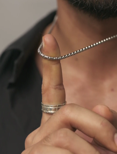Curve Silver Box Chain