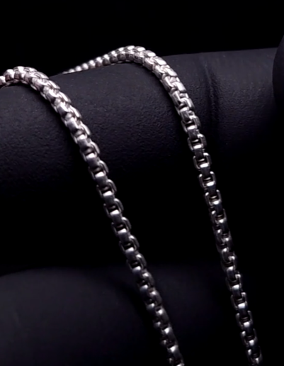 Curve Silver Box Chain