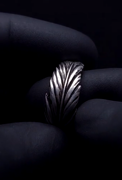 Feather Charm Ring