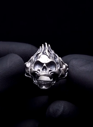 Fire Skull Ring