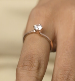 Floating Diamond Promise Ring