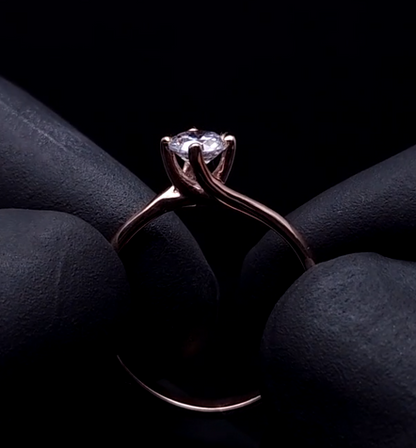 Floating Diamond Promise Ring